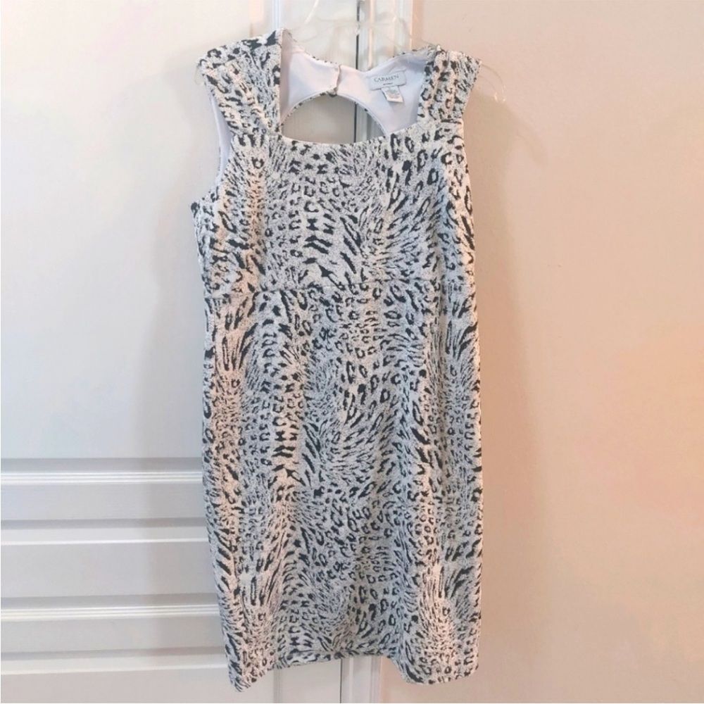 CARMEN Carmen Marc Volvo Black and White Dress Size Large
